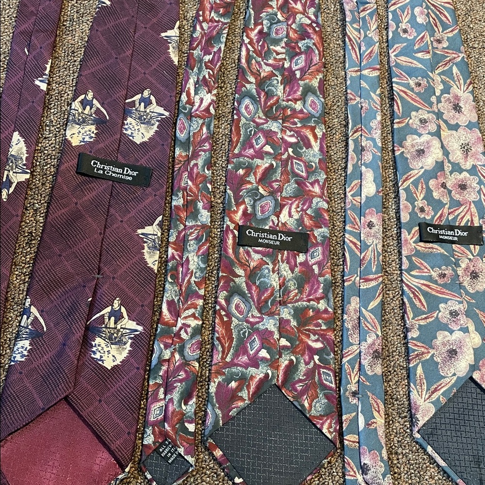 CHRISTIAN DIOR TIE BUNDLE - Picture 2 of 6